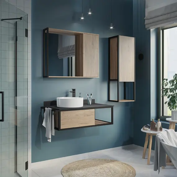 ШКАФ-КОЛОННА COMFORTY ЛИССАБОН-40 ДУБ ТЕМНЫЙ