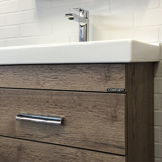 ТУМБА-УМЫВАЛЬНИК COMFORTY НИКОСИЯ 60Н ДУБ ТЕМНЫЙ С РАКОВИНОЙ FEST 60 F01