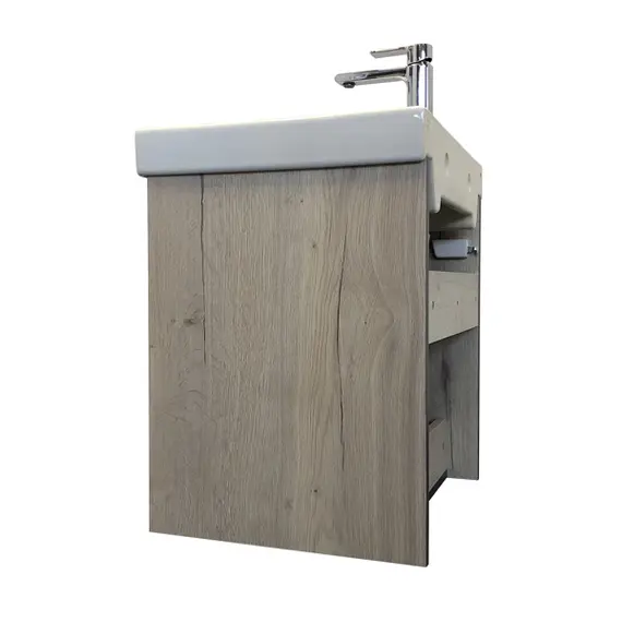 ТУМБА-УМЫВАЛЬНИК COMFORTY ВЕНА 55 ДУБ ДЫМЧАТЫЙ С РАКОВИНОЙ АДРИАНА 55