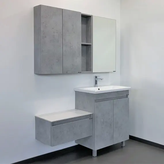 ТУМБА-УМЫВАЛЬНИК НАПОЛЬНАЯ COMFORTY ОСЛО-70НД БЕТОН СВЕТЛЫЙ С РАКОВИНОЙ COMO 70