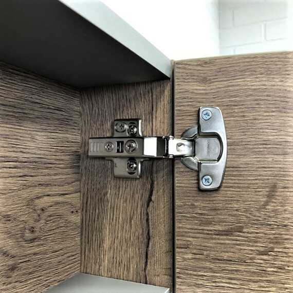 ЗЕРКАЛО-ШКАФ COMFORTY НИКОСИЯ 60 ДУБ ТЕМНЫЙ