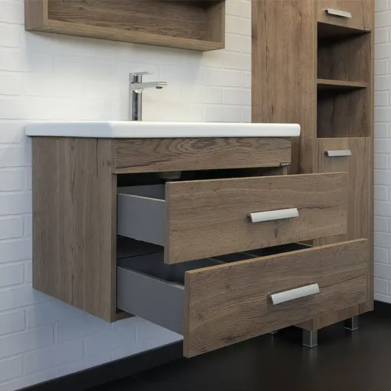 ТУМБА-УМЫВАЛЬНИК COMFORTY НИКОСИЯ 70П ДУБ ТЕМНЫЙ С РАКОВИНОЙ COMO 70