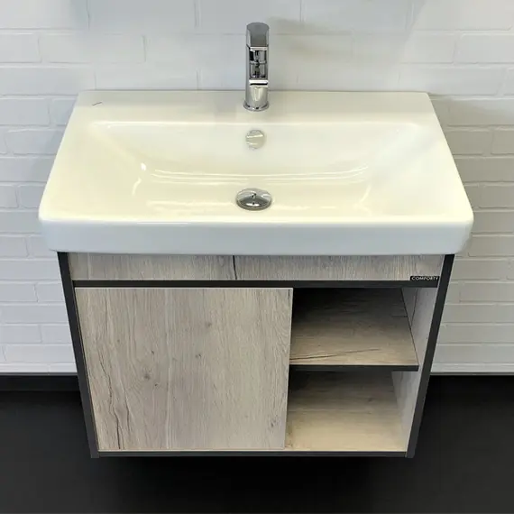 ТУМБА-УМЫВАЛЬНИК COMFORTY ВЕНА-70 ДУБ ДЫМЧАТЫЙ С РАКОВИНОЙ АДРИАНА 70