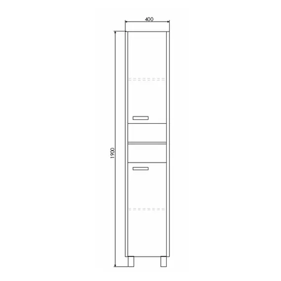 ШКАФ-КОЛОННА COMFORTY МАРИО-40 ДУБ ДЫМЧАТЫЙ