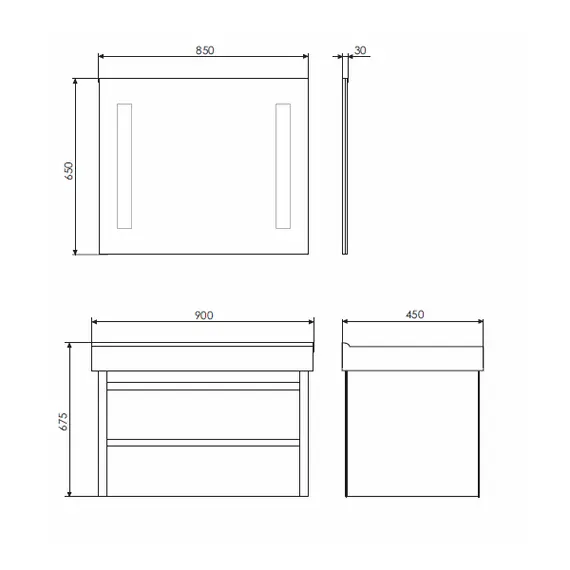 ТУМБА-УМЫВАЛЬНИК COMFORTY ДУБЛИН 89 БЕЛЫЙ ГЛЯНЕЦ С РАКОВИНОЙ АДРИАНА 90