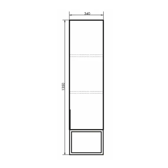 ШКАФ-КОЛОННА COMFORTY РАВЕННА ЛОФТ-35 ДУБ ТЕМНО-КОРИЧНЕВЫЙ