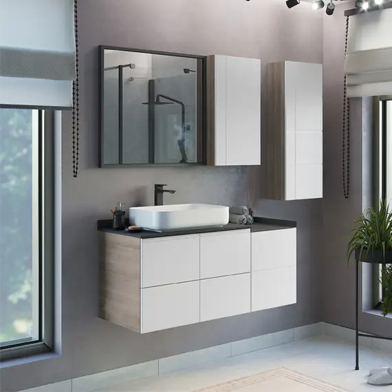 ЗЕРКАЛО COMFORTY БРЕДФОРД-75 РАМА СЕРЫЙ ГРАФИТ