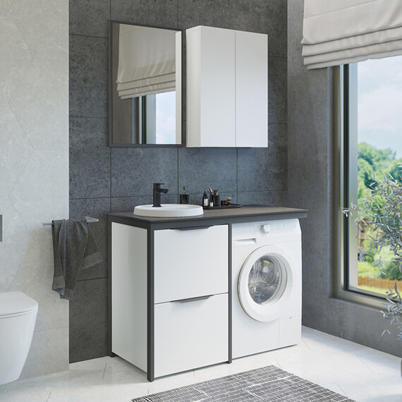 ЗЕРКАЛО COMFORTY ЛОЗАННА-55 СЕРЫЙ МАТОВЫЙ