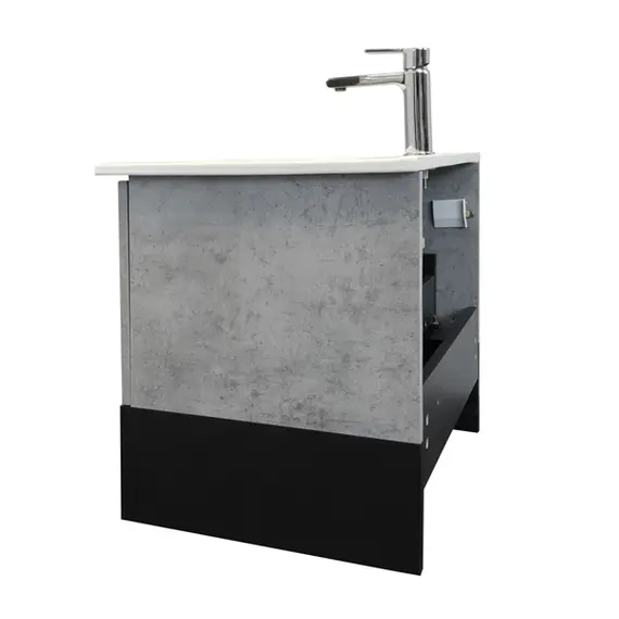 ТУМБА-УМЫВАЛЬНИК COMFORTY ФРАНКФУРТ-60 БЕТОН СВЕТЛЫЙ С РАКОВИНОЙ COMFORTY 60E