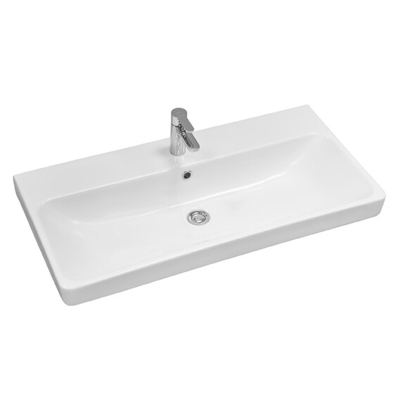 ТУМБА-УМЫВАЛЬНИК COMFORTY ДУБЛИН 89 БЕЛЫЙ ГЛЯНЕЦ С РАКОВИНОЙ АДРИАНА 90