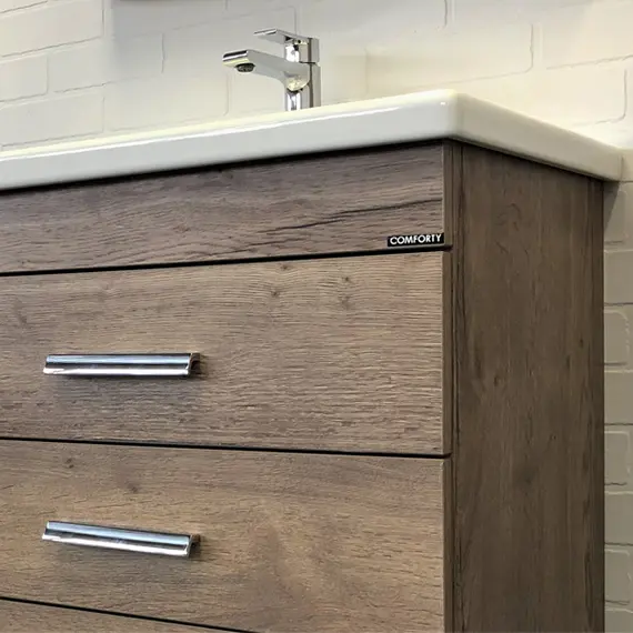 ТУМБА-УМЫВАЛЬНИК COMFORTY НИКОСИЯ-70Н ДУБ ТЕМНЫЙ С РАКОВИНОЙ COMO 70