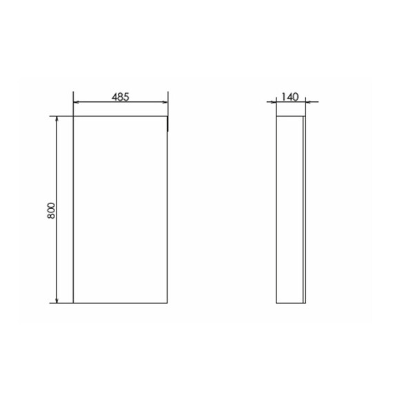 ЗЕРКАЛО-ШКАФ COMFORTY ДУЭТ-50 ДУБ НАТУРАЛЬНЫЙ