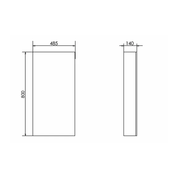 ЗЕРКАЛО-ШКАФ COMFORTY ДУЭТ-50 ДУБ НАТУРАЛЬНЫЙ