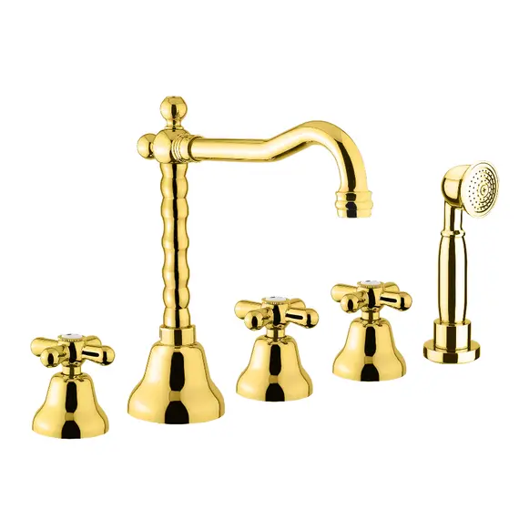 СМЕСИТЕЛЬ НА БОРТ ВАННЫ WEBERT ARMONY AM730402010, ЗОЛОТО