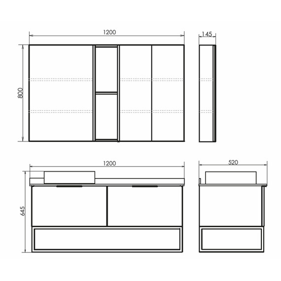 ТУМБА-УМЫВАЛЬНИК COMFORTY ПОРТО-120-1 ДУБ ДЫМЧАТЫЙ С БЕЛОЙ СТОЛЕШНИЦЕЙ C РАКОВИНОЙ COMFORTY 9110