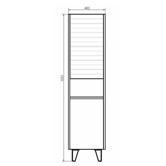 ШКАФ-КОЛОННА COMFORTY КЛЕОН-40 БЕЛЫЙ/ДУБ ДЫМЧАТЫЙ