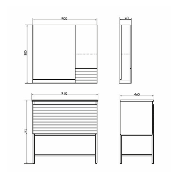 ЗЕРКАЛО OPADIRIS ЛУИДЖИ 90, БЕЛЫЙ МАТОВЫЙ