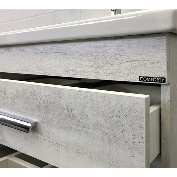 ТУМБА-УМЫВАЛЬНИК COMFORTY НИКОСИЯ-70Н ДУБ БЕЛЫЙ С РАКОВИНОЙ COMO 70