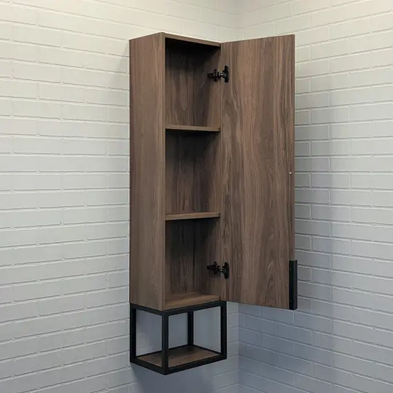 ШКАФ-КОЛОННА COMFORTY РАВЕННА ЛОФТ-35 ДУБ ТЕМНО-КОРИЧНЕВЫЙ