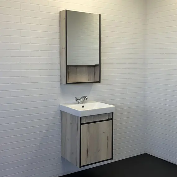 ЗЕРКАЛО-ШКАФ COMFORTY ВЕНА-45 ДУБ ДЫМЧАТЫЙ