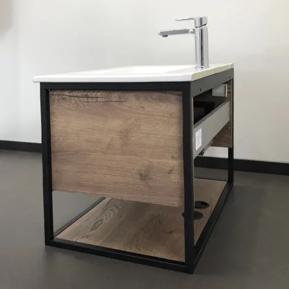 ТУМБА-УМЫВАЛЬНИК COMFORTY БОНН-75 ДУБ ТЕМНЫЙ С РАКОВИНОЙ COMFORTY 75E