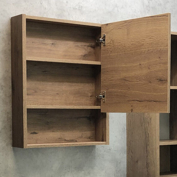 ЗЕРКАЛО-ШКАФ COMFORTY МАРИО-60 ДУБ ТЕМНЫЙ