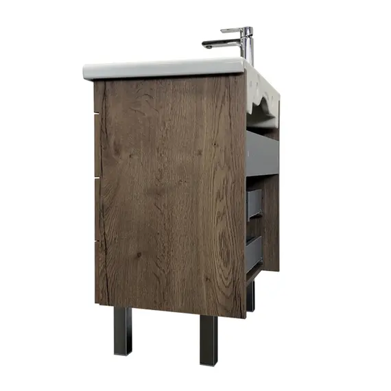 ТУМБА-УМЫВАЛЬНИК COMFORTY НИКОСИЯ-70Н ДУБ ТЕМНЫЙ С РАКОВИНОЙ COMO 70