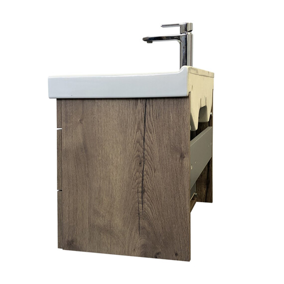 ТУМБА-УМЫВАЛЬНИК COMFORTY НИКОСИЯ 60П ДУБ ТЕМНЫЙ С РАКОВИНОЙ FEST 60 F01