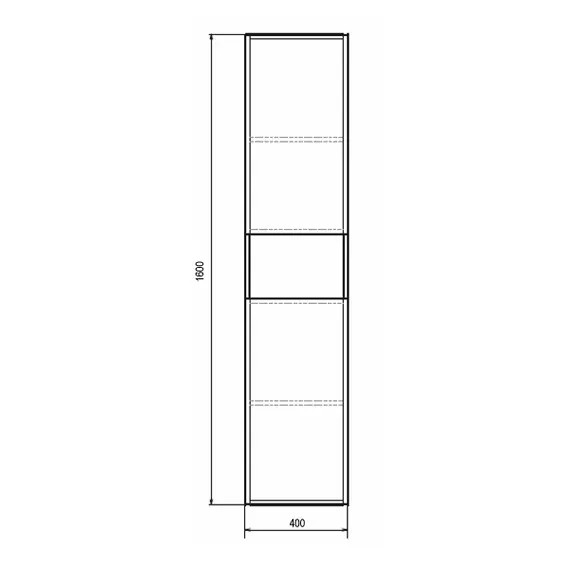 ШКАФ-КОЛОННА COMFORTY БОРДО-40 ДУБ ТЕМНО-КОРИЧНЕВЫЙ