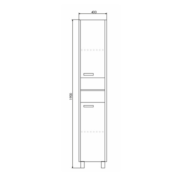 ШКАФ-КОЛОННА COMFORTY МАРИО-40 ДУБ ТЕМНЫЙ