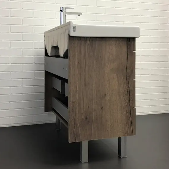 ТУМБА-УМЫВАЛЬНИК COMFORTY НИКОСИЯ-80Н ДУБ ТЕМНЫЙ С РАКОВИНОЙ FEST 80