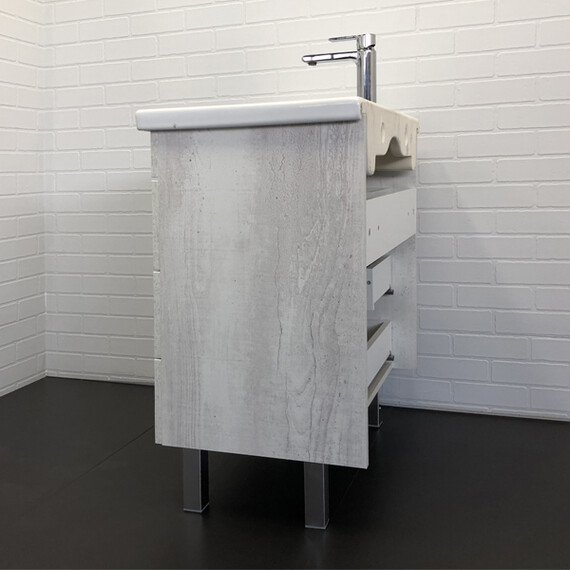ТУМБА-УМЫВАЛЬНИК COMFORTY НИКОСИЯ-70Н ДУБ БЕЛЫЙ С РАКОВИНОЙ COMO 70
