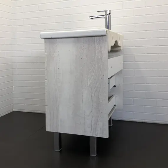 ТУМБА-УМЫВАЛЬНИК COMFORTY НИКОСИЯ-70Н ДУБ БЕЛЫЙ С РАКОВИНОЙ COMO 70