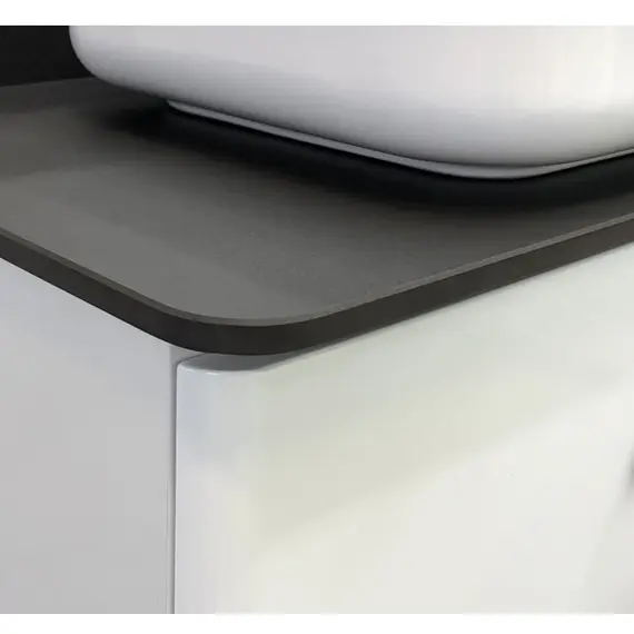 ТУМБА-УМЫВАЛЬНИК COMFORTY АМСТЕРДАМ-75 БЕЛАЯ С ЧЕРНОЙ МАТОВОЙ СТОЛЕШНИЦЕЙ С РАКОВИНОЙ COMFORTY T-Y9378