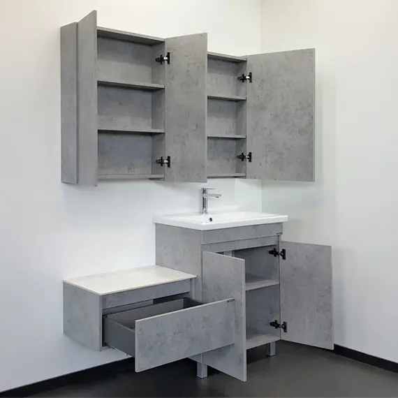 ТУМБА-УМЫВАЛЬНИК НАПОЛЬНАЯ COMFORTY ОСЛО-70НД БЕТОН СВЕТЛЫЙ С РАКОВИНОЙ COMO 70