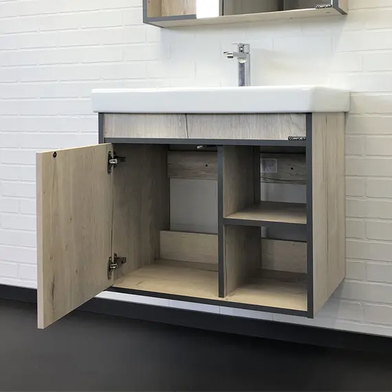 ТУМБА-УМЫВАЛЬНИК COMFORTY ВЕНА-70 ДУБ ДЫМЧАТЫЙ С РАКОВИНОЙ АДРИАНА 70