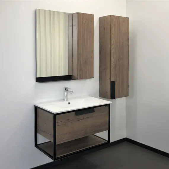 ТУМБА-УМЫВАЛЬНИК COMFORTY БОНН-75 ДУБ ТЕМНЫЙ С РАКОВИНОЙ COMFORTY 75E