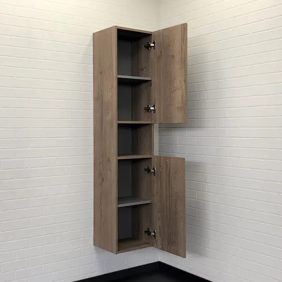 ШКАФ-КОЛОННА COMFORTY НИКОСИЯ-35 ДУБ ТЕМНЫЙ