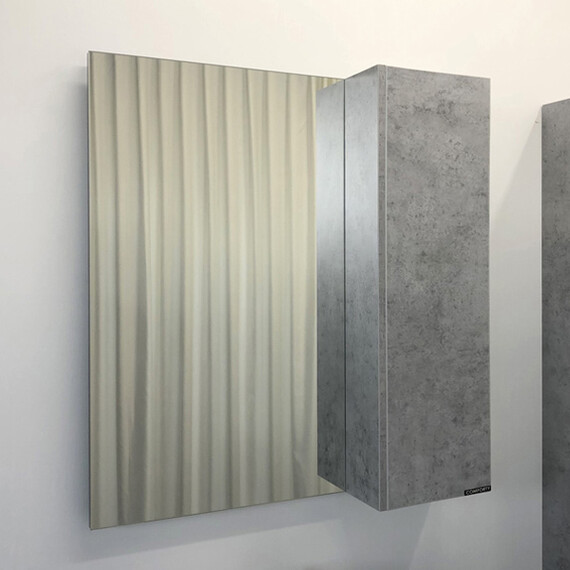 ЗЕРКАЛО-ШКАФ COMFORTY ОСЛО-80 БЕТОН СВЕТЛЫЙ