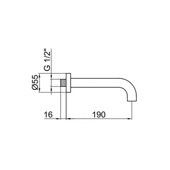 ИЗЛИВ ДЛЯ СМЕСИТЕЛЯ WEBERT ELIO AC0371560
