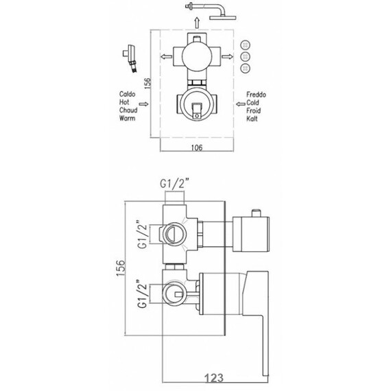 СМЕСИТЕЛЬ ДЛЯ ВАННЫ WEBERT PEGASO PE880601010, ЗОЛОТО