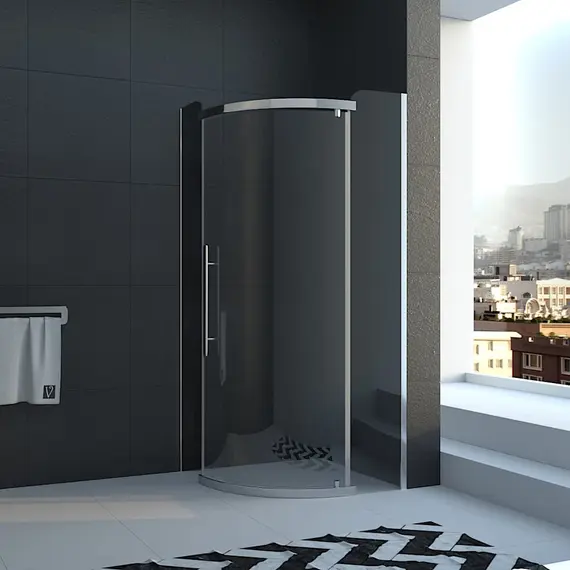 ДУШЕВОЙ УГОЛ VECONI ROVIGO RV-06, 900X900X2000, ХРОМ, СТЕКЛО ПРОЗРАЧНОЕ