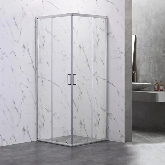 ДУШЕВОЙ УГОЛ VECONI ROVIGO RV-101B, 800X800X1900, ЧЕРНЫЙ, СТЕКЛО ПРОЗРАЧНОЕ