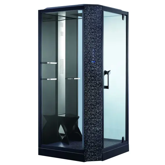 ДУШЕВАЯ КАБИНА С ФУНКЦИЕЙ "РИМСКИЕ ТЕРМЫ" ORANS SR-89101 RS/LS ЧЕРНАЯ