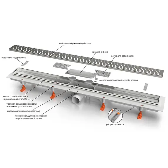 ДУШЕВОЙ ЛОТОК VECONI MEDIUM BLACK 750