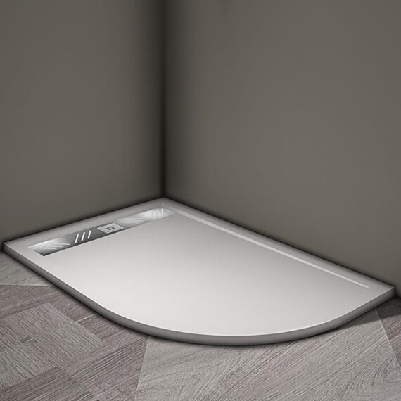 ДУШЕВОЙ ПОДДОН VECONI TEZEO STONE TZ-06L, 1200X900X30, ИСКУССТВЕННЫЙ КАМЕНЬ, БЕЛЫЙ