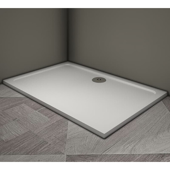ДУШЕВОЙ ПОДДОН VECONI TEZEO STONE TZ-09, 1000X800X30, ИСКУССТВЕННЫЙ КАМЕНЬ, БЕЛЫЙ