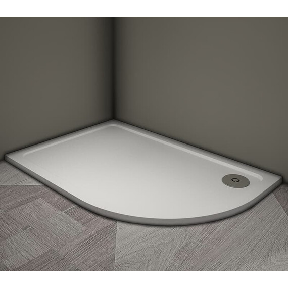 ДУШЕВОЙ ПОДДОН VECONI TEZEO STONE TZ-11L, 1000X800X30, ИСКУССТВЕННЫЙ КАМЕНЬ, БЕЛЫЙ