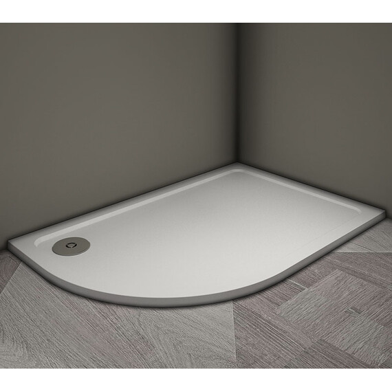 ДУШЕВОЙ ПОДДОН VECONI TEZEO STONE TZ-11R, 1000X900X30, ИСКУССТВЕННЫЙ КАМЕНЬ, БЕЛЫЙ