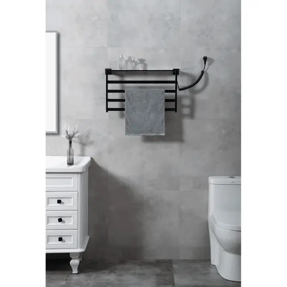 ЭЛЕКТРИЧЕСКИЙ ПОЛОТЕНЦЕСУШИТЕЛЬ BLACK & WHITE N-333 B ЧЕРНЫЙ МАТОВЫЙ